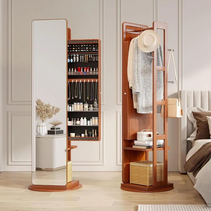 Mirror with Hidden Jewel Cabinet