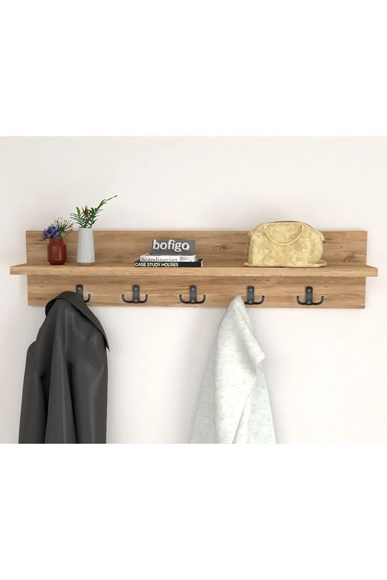 Hooks Hanging with Shelf