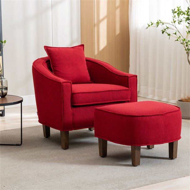 Sofa Chair with Ottoman/Footrest - Velvet