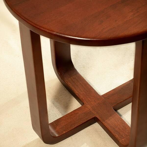 Solid Round End Table