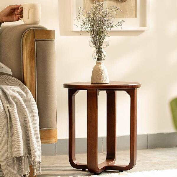 Solid Round End Table