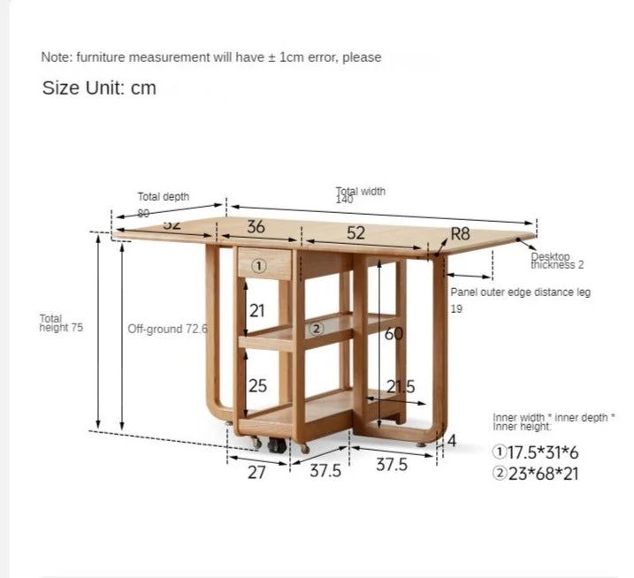 Smart Folding Dining Table Set