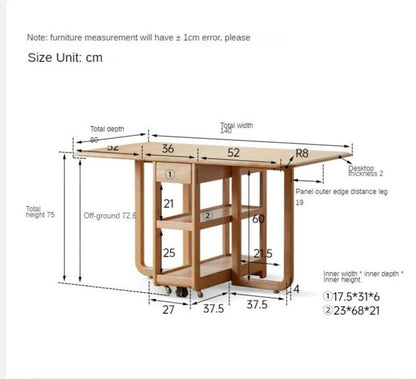 Smart Folding Dining Table Set